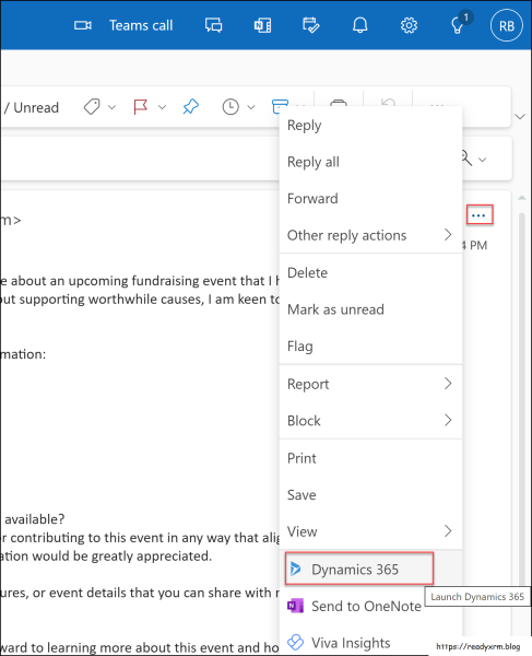 Dynamics 365 link