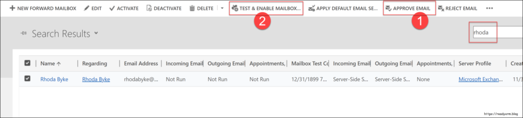 Exchange Online mailbox.