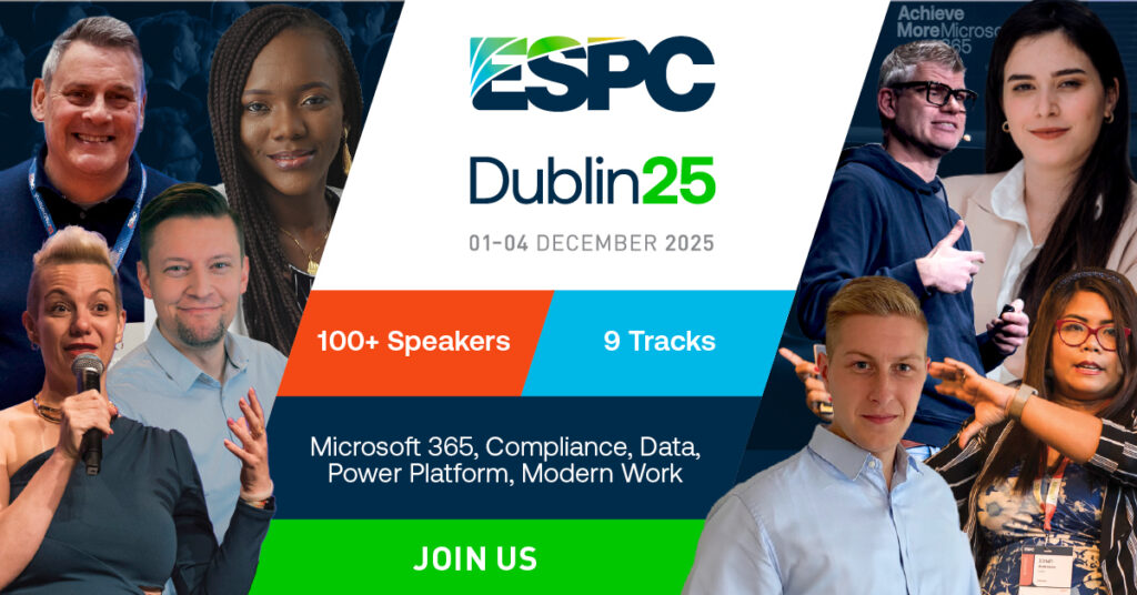 ESPC Banner advertising Speakers and Tracks with pictures of those speaking at the event