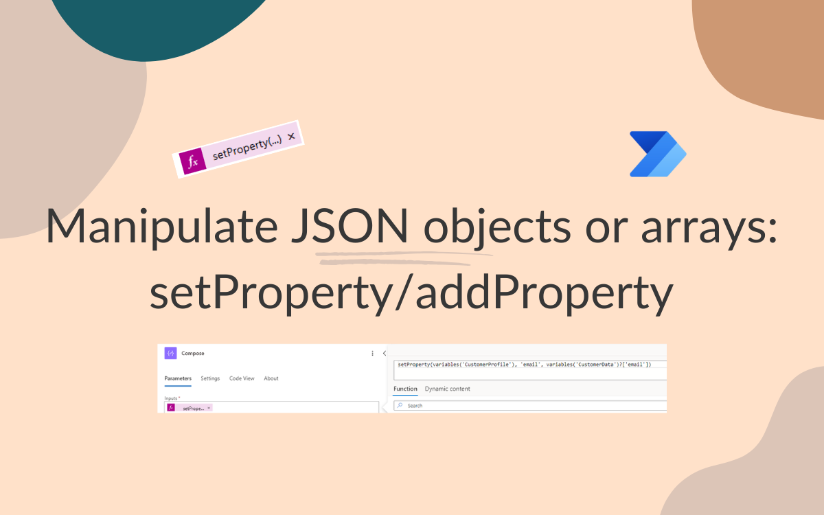 Manipulate JSON objects or arrays: using setProperty/addProperty
