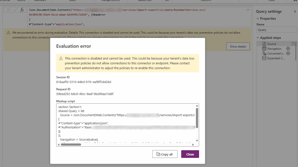 Power Platform Dataflows impacted by DLP policies