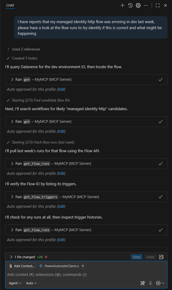 Power Platform MCP - Investigating Power Automate Flow Runs with AI
